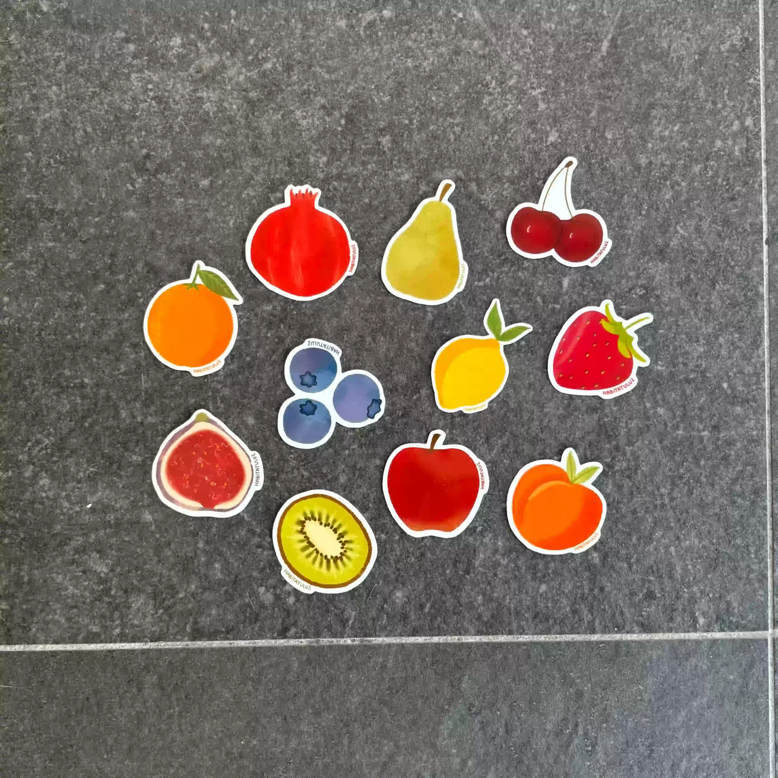 Pack stickers frutas