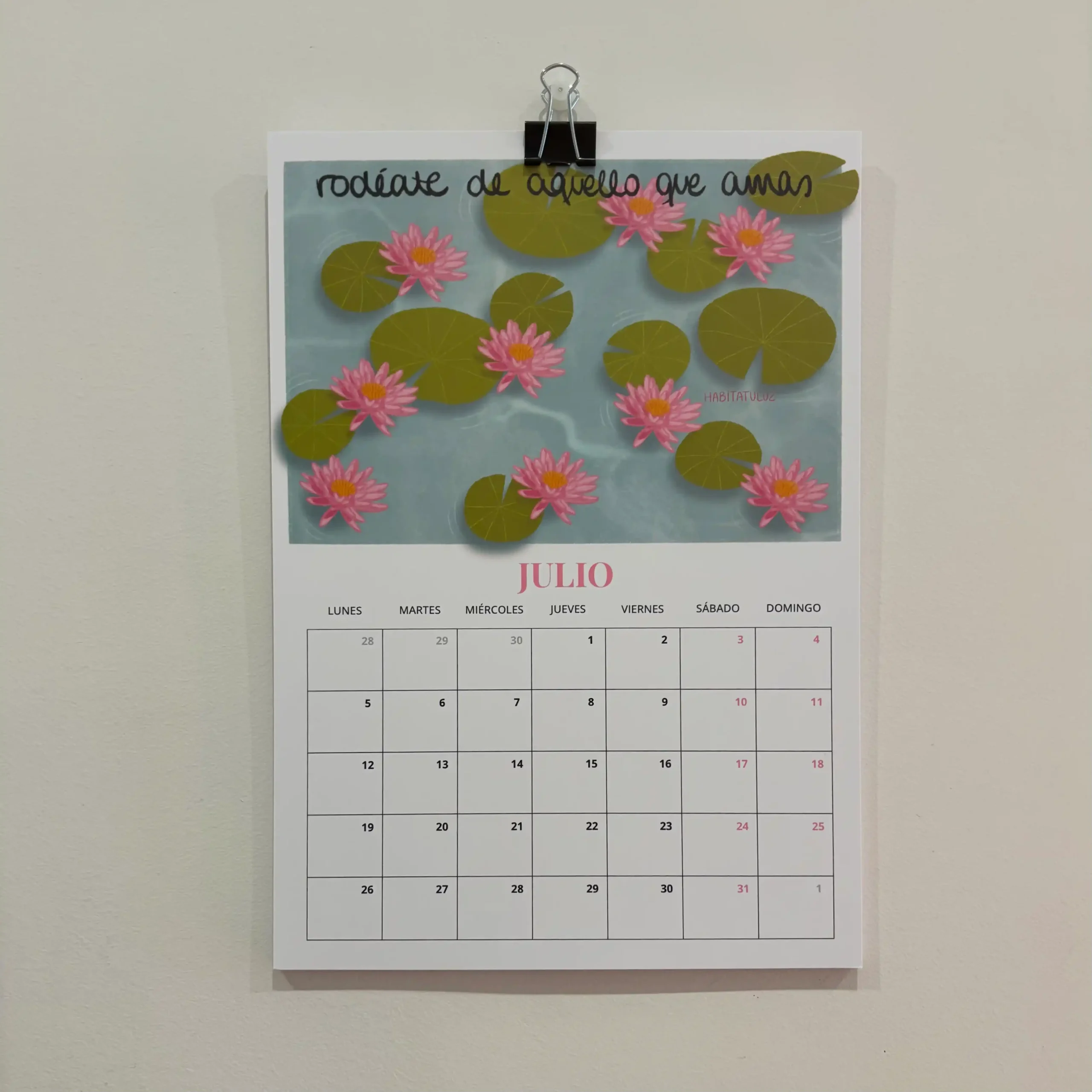 Calendario ilustrado 2027 flores - Imagen 4