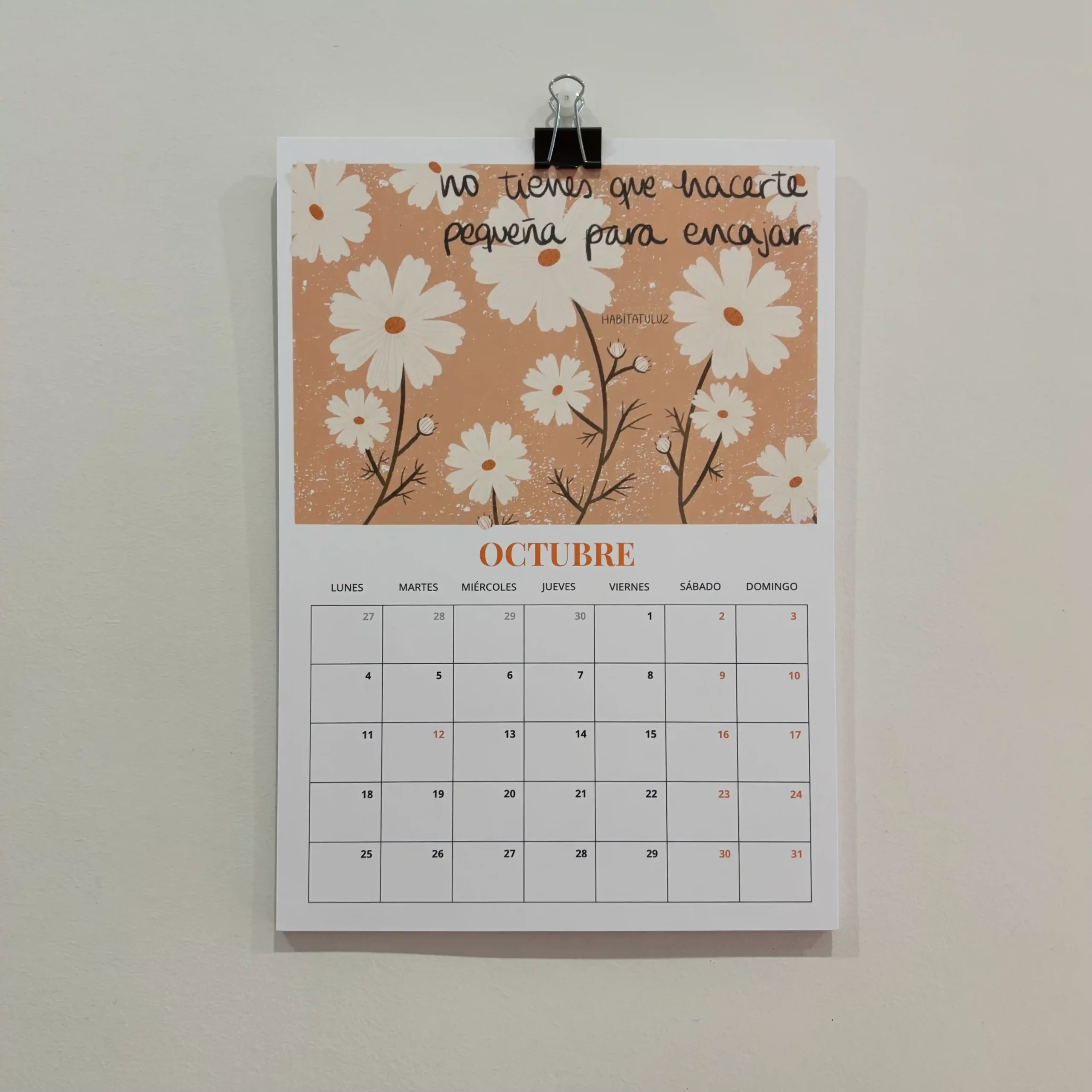 Calendario ilustrado 2027 flores - Imagen 5